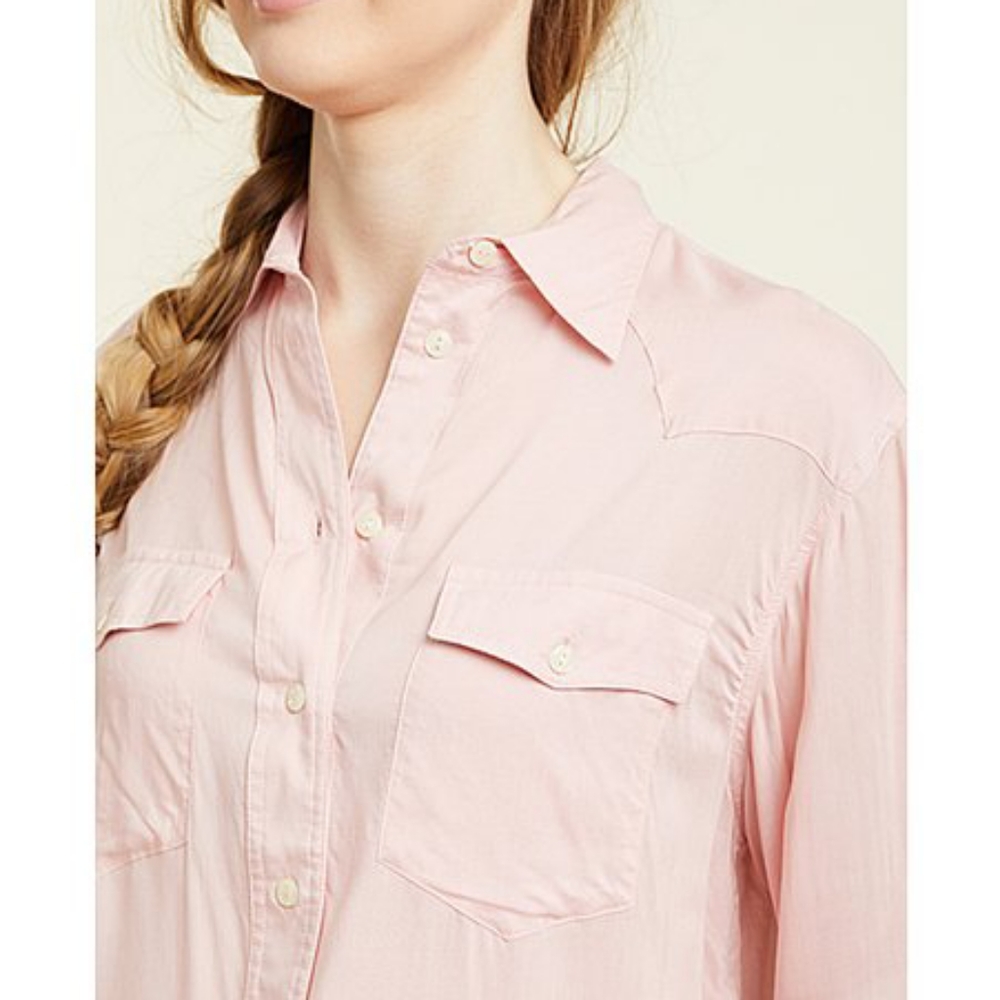 NWT FRYE Pink Addie Western Shirt - Picture 2 of 4